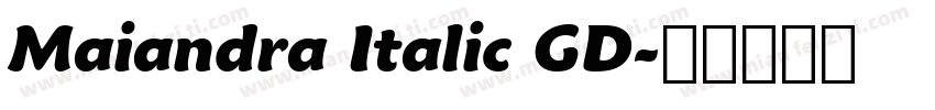 Maiandra Italic GD字体转换